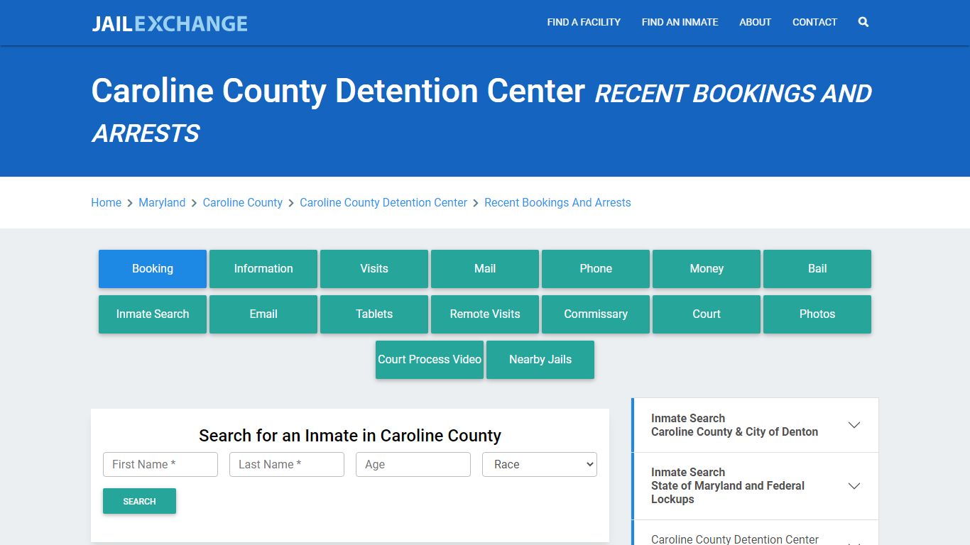 Caroline County Detention Center Recent Bookings And Arrests