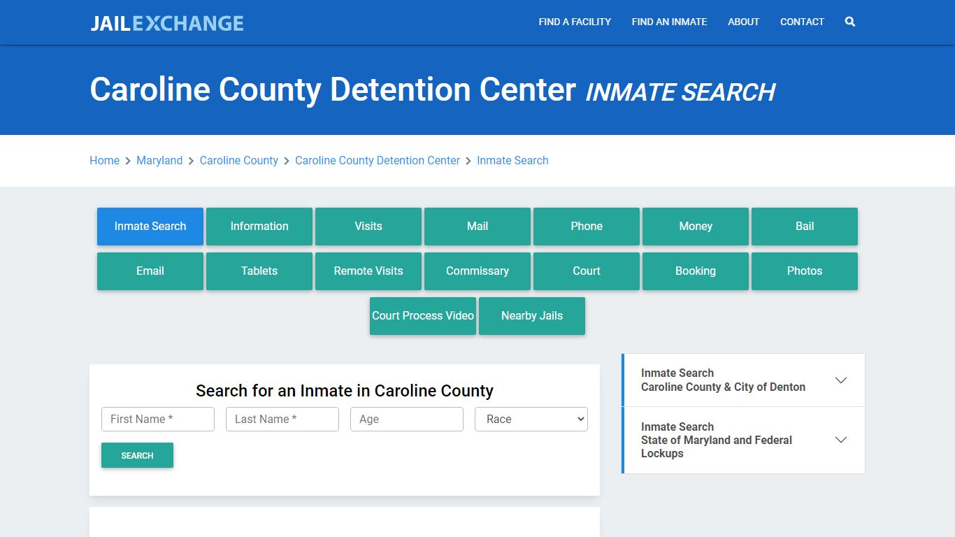 Caroline County Detention Center Inmate Search - Jail Exchange